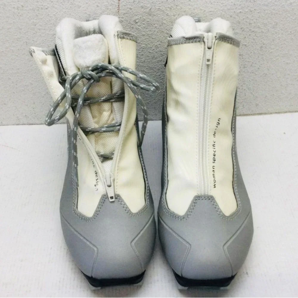 Rossignol X-1 Tour‎ Men's Nordic Ski Boots Size W9 Black And White Lace And Zip